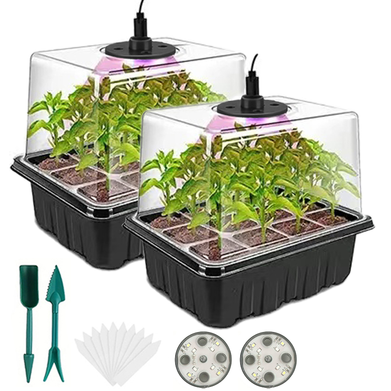 Humidity Dome Kit - Bandeja inicial de sementes com luzes