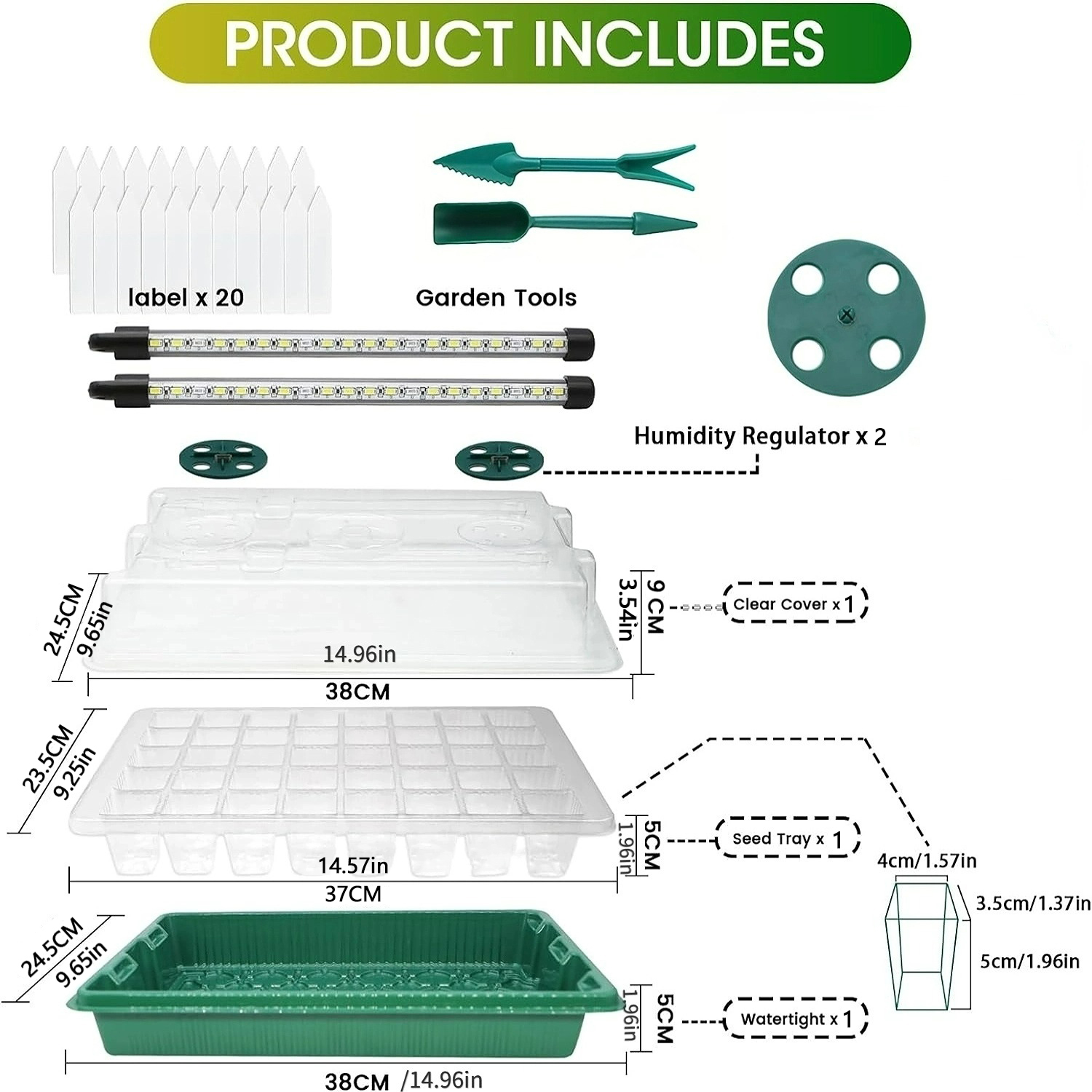 Bandeja de Germinação com Luz  - Humidity Dome Kit avaliação e preço