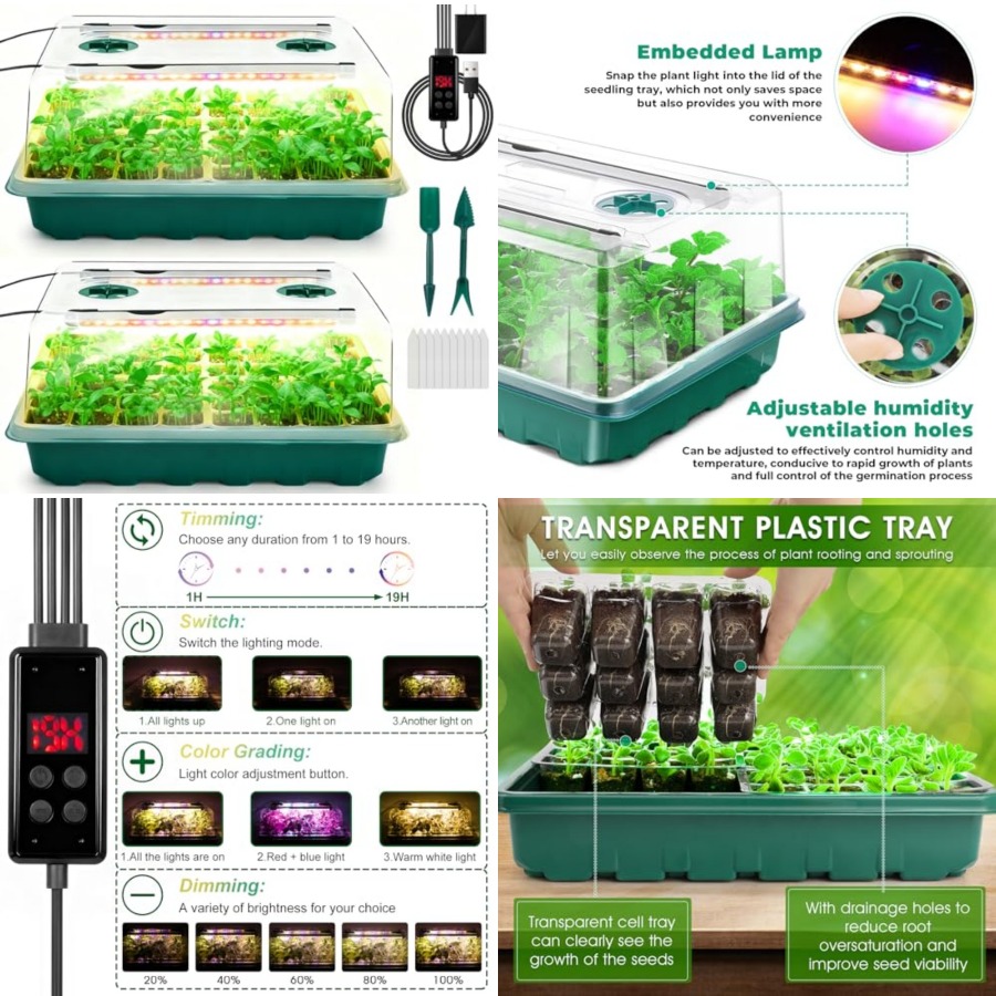 Bandeja de Germinação com Luz  - Humidity Dome Kit avaliação e preço
